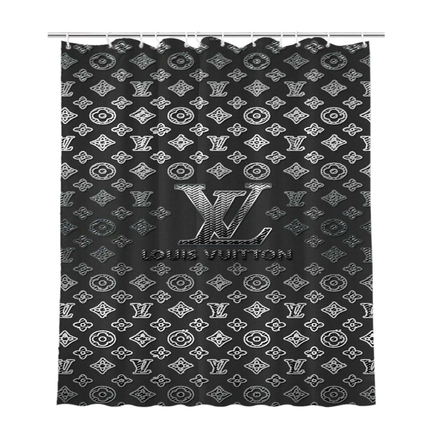 Louis Vuitton Lv Bathroom Shower Curtain Fabric Waterproof | 66 X 72 Inch
