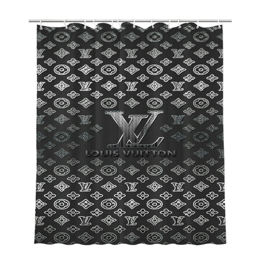 Louis Vuitton Lv Bathroom Shower Curtain Fabric Waterproof