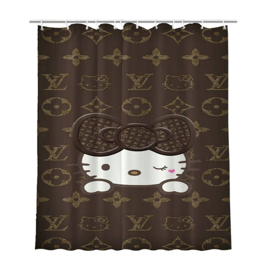 Personalized Louis Vuitton Mickey Mouse Shower Curtain Farmhouse Bathroom Decor