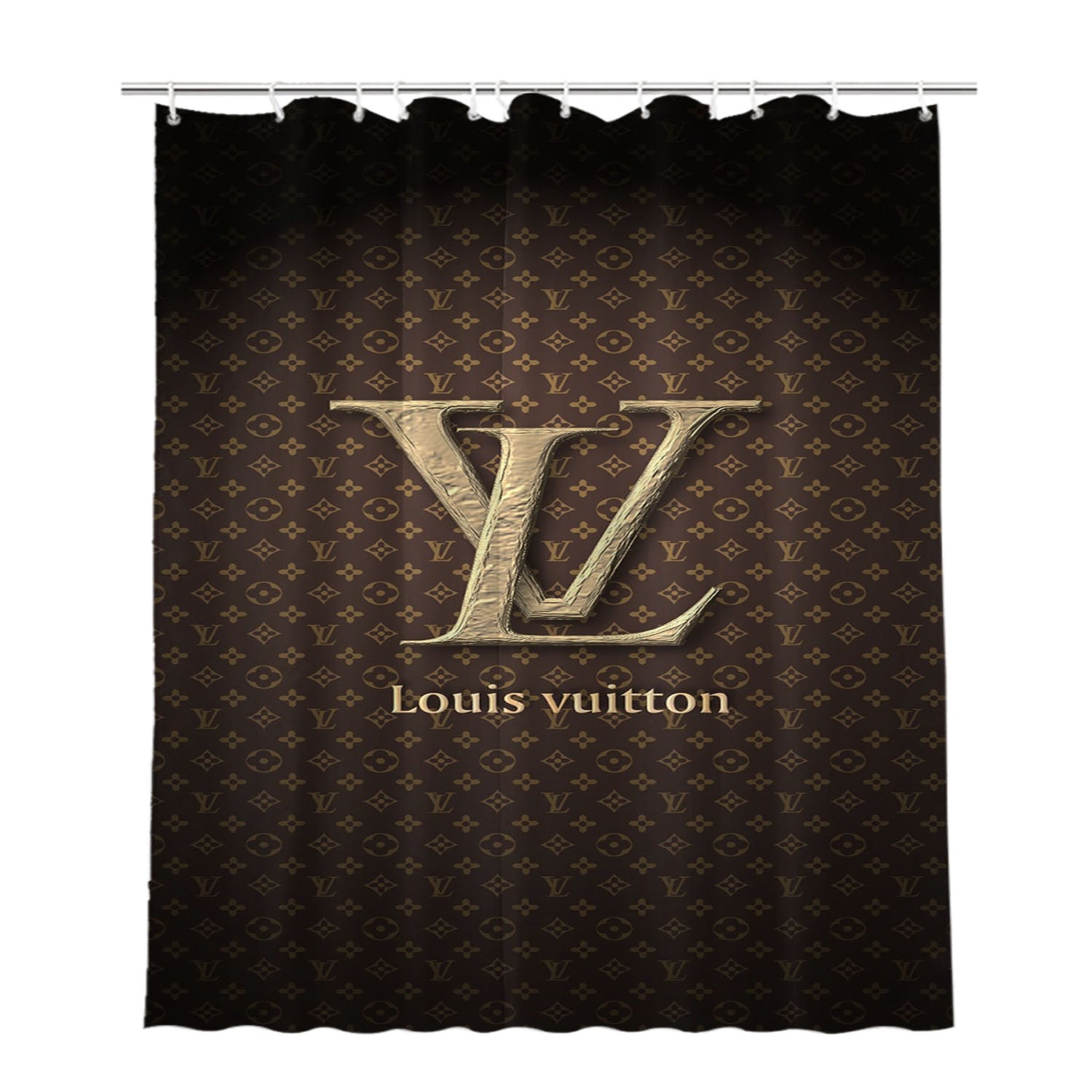 Louis Vuitton Nobel Bathroom Shower Curtain Fabric Waterproof | 66 X 72 Inch