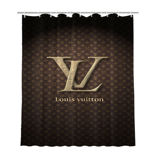 Louis Vuitton Nobel Bathroom Shower Curtain Fabric Waterproof