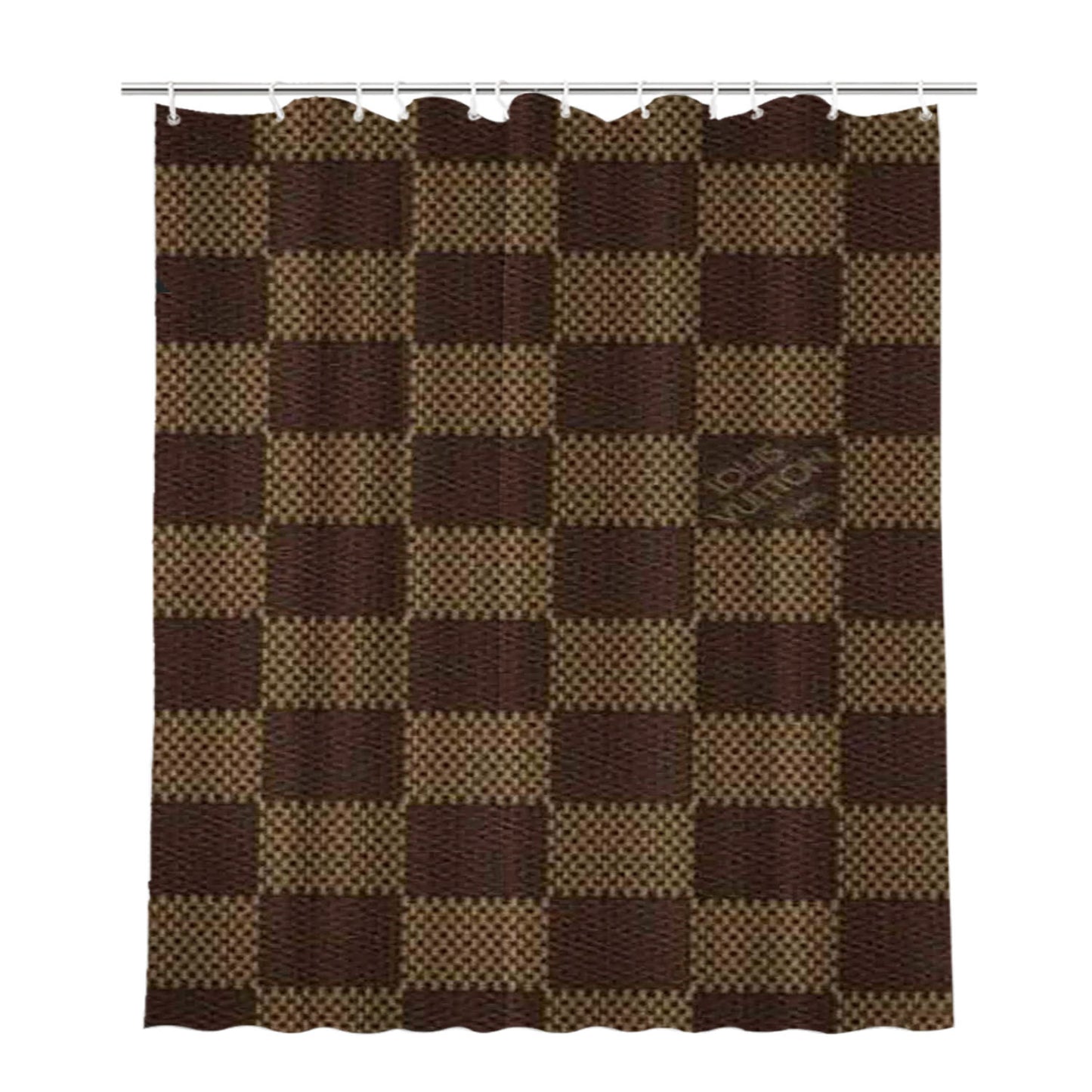 Louis Vuitton Pattern Bathroom Shower Curtain Fabric Waterproof | 66 X 72 Inch