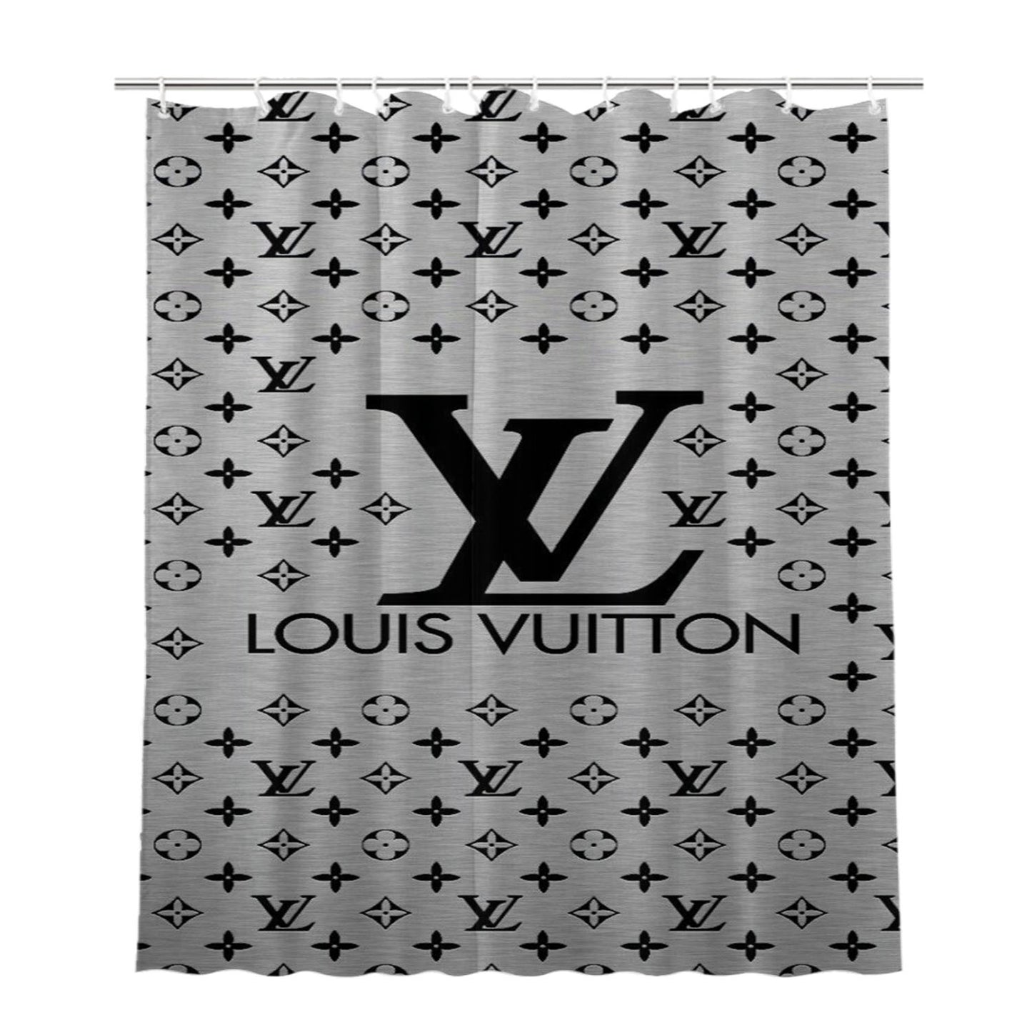 Louis Vuitton Pattern Bray Bathroom Shower Curtain Fabric Waterproof | 66 X 72 Inch