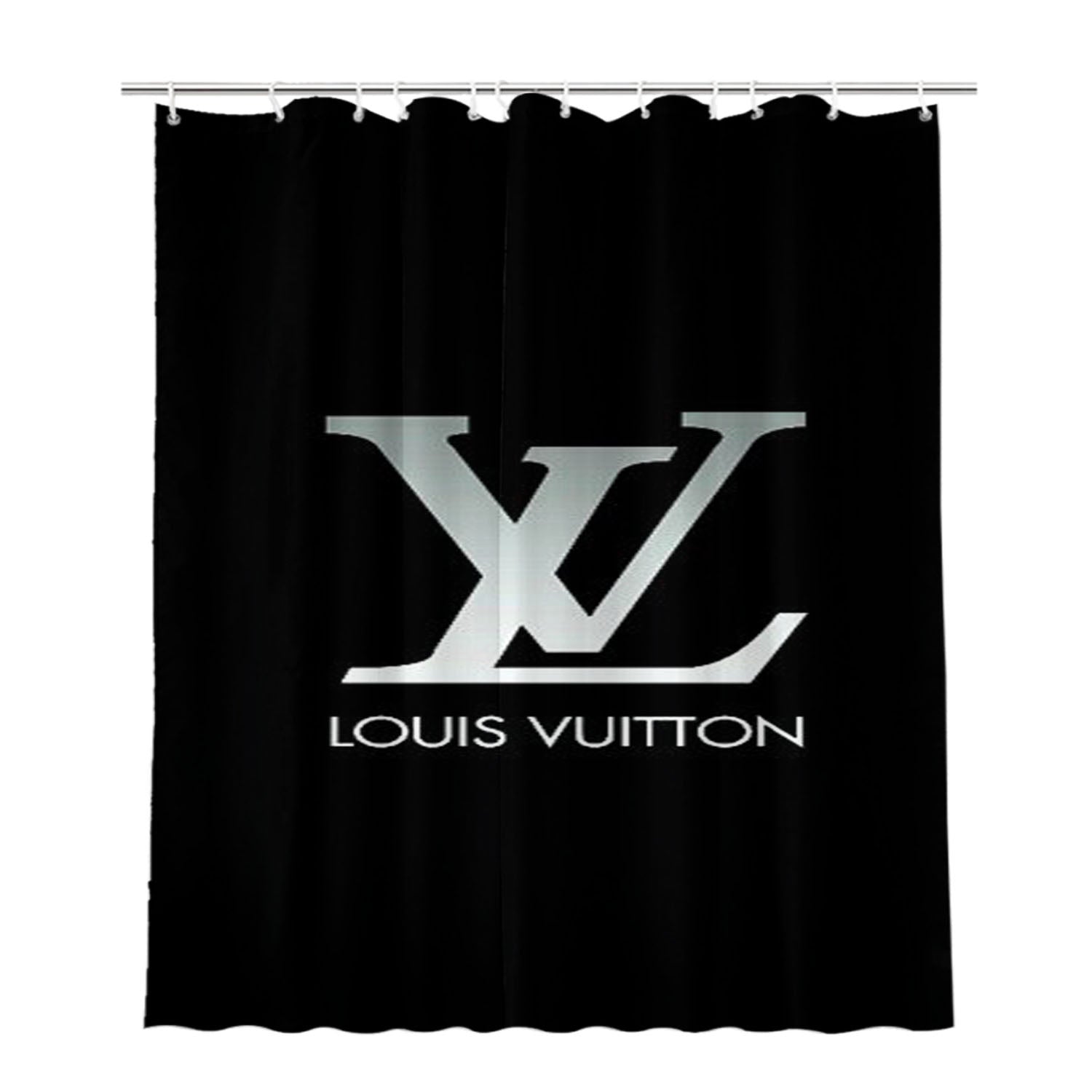 Lv Louis Vuitton Bathroom Shower Curtain Fabric Waterproof | 66 X 72 Inch