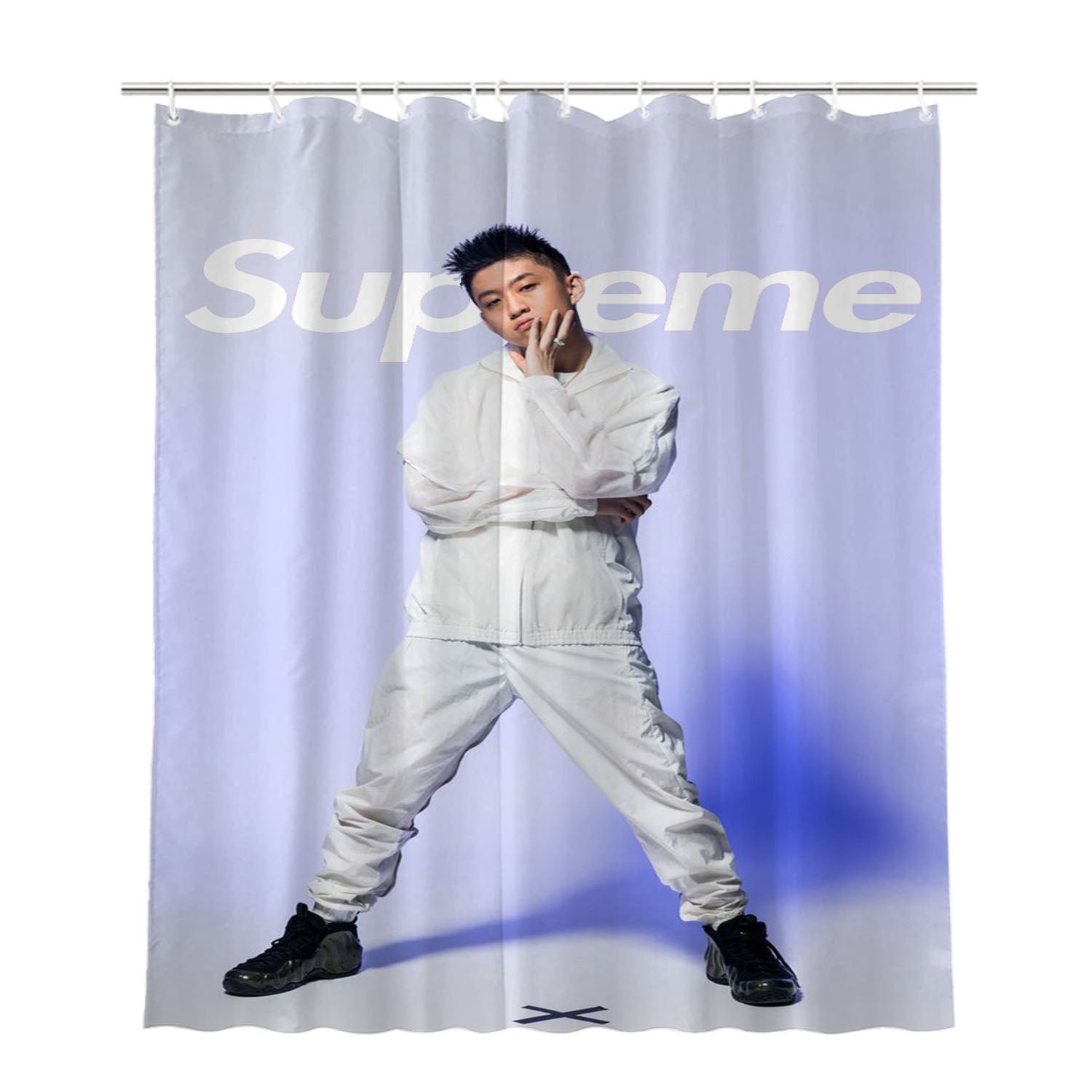 Rich Brian Supreme Bathroom Shower Curtain Fabric Waterproof | 66 X 72 Inch