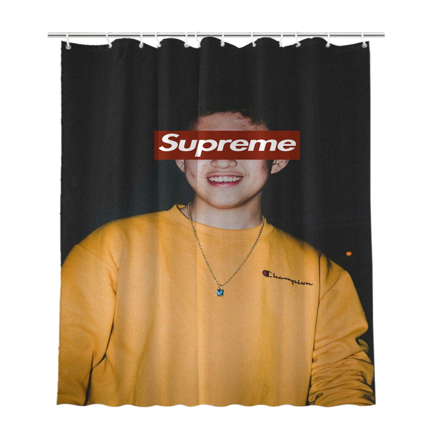 Rich Chigga Brian Imanuel Supreme Bathroom Shower Curtain Fabric Waterproof | 66 X 72 Inch