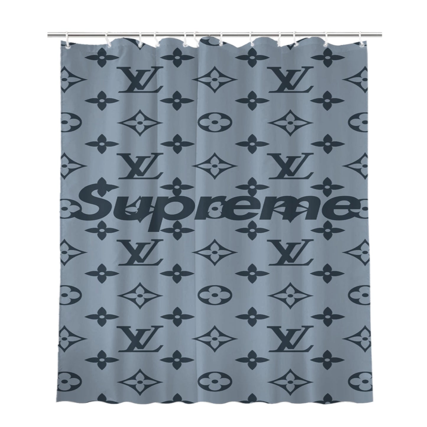 Supareme Louis Vuitton Bathroom Shower Curtain Fabric Waterproof | 66 X 72 Inch