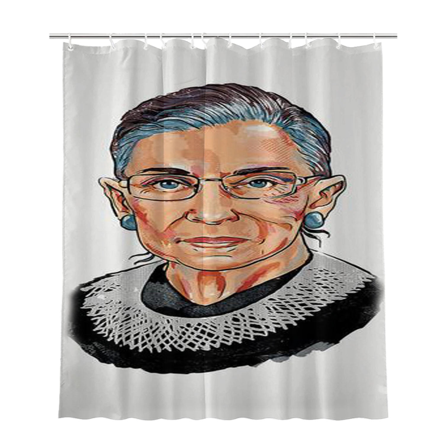 Supreme Court Justice Ruth Bader Ginsburg Bathroom Shower Curtain Fabric Waterproof | 66 X 72 Inch