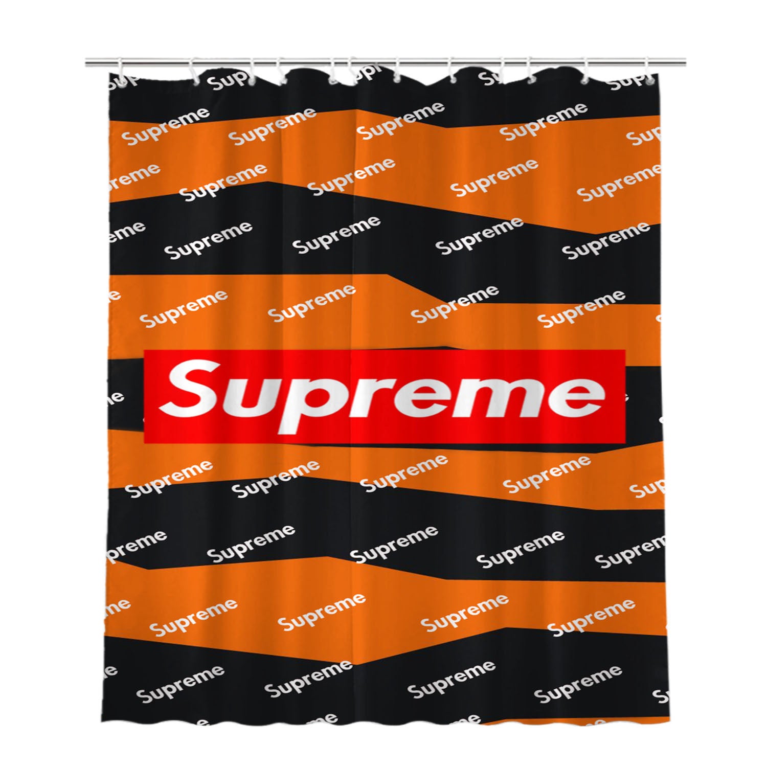 Supreme Doodle X Golf Bathroom Shower Curtain Fabric Waterproof | 66 X 72 Inch