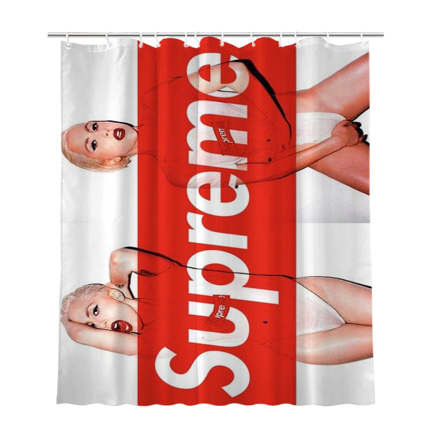Supreme Lady Gaga Bathroom Shower Curtain Fabric Waterproof | 66 X 72 Inch