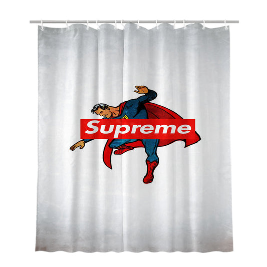 Supreme Trend Logo Film Art Bathroom Shower Curtain Fabric Waterproof