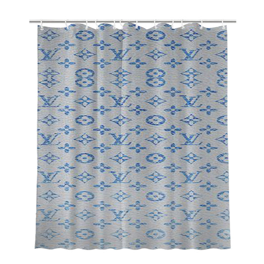 Texture Louis Vuitton Bathroom Shower Curtain Fabric Waterproof