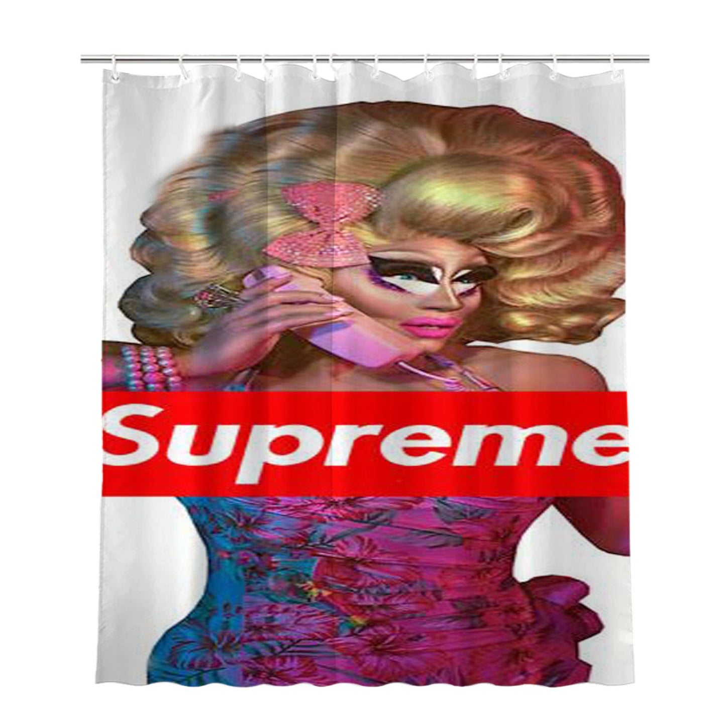 Trixie Mattel Supreme Bathroom Shower Curtain Fabric Waterproof | 66 X 72 Inch