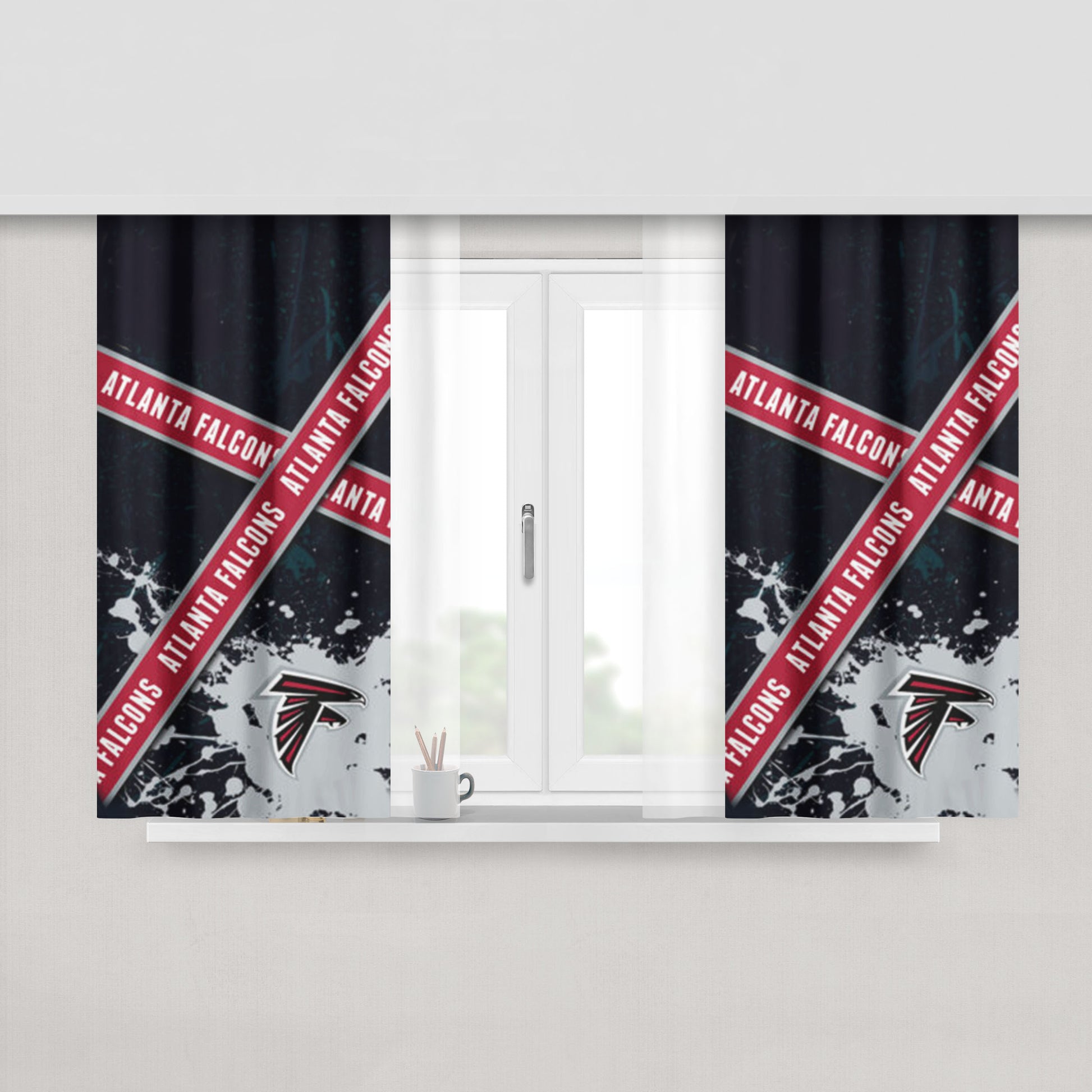 Atlanta Falcons Peach Skin Window Curtains