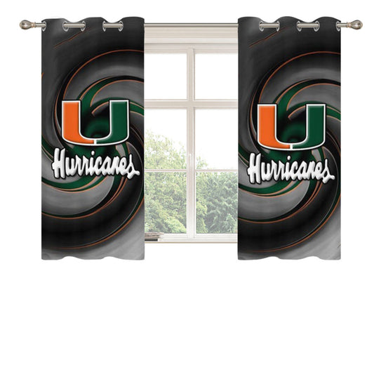 Miami Hurricanes Icon Peach Skin Window Curtains