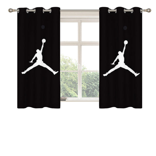 Michael Jordan Bw Logo Peach Skin Window Curtains