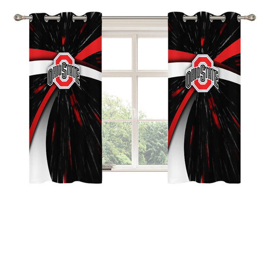 Ohio State Buckeyes Peach Skin Window Curtains