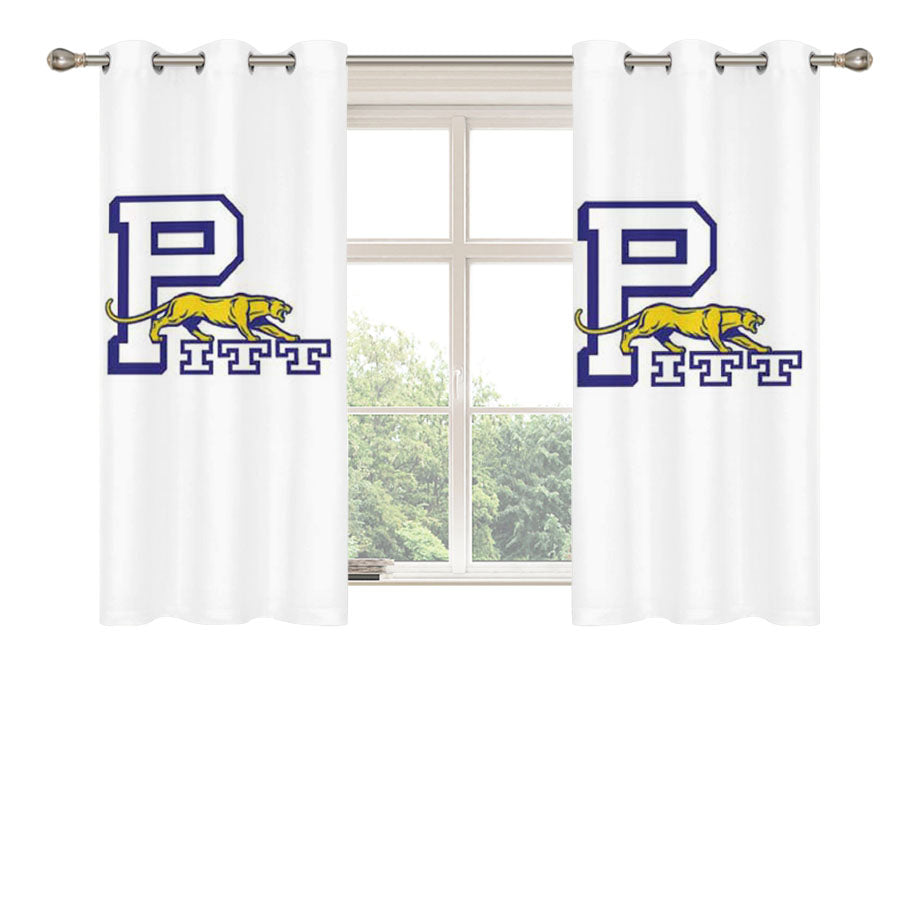 Pitt Panther Logo Peach Skin Window Curtains