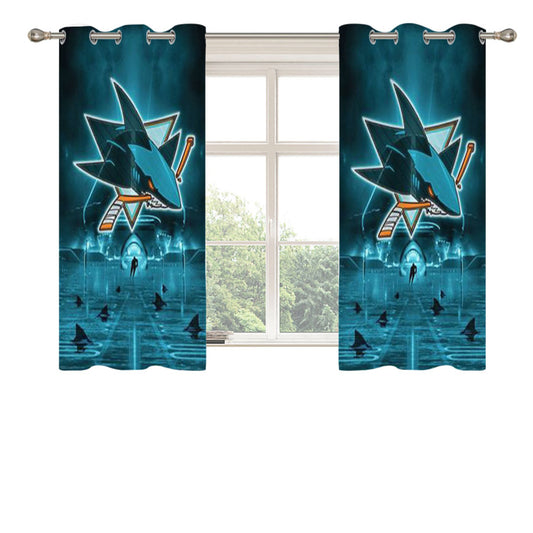 San Jose Sharks Peach Skin Window Curtains