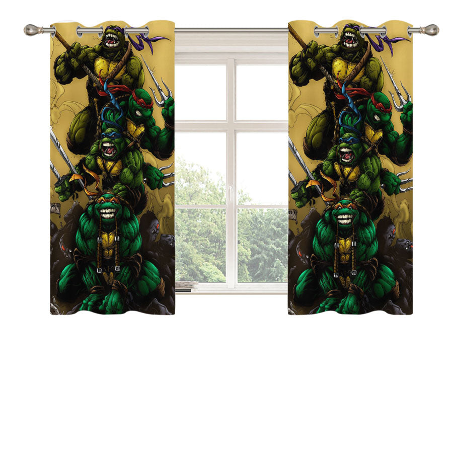 Teenage Mutant Ninja Turtles Peach Skin Window Curtains