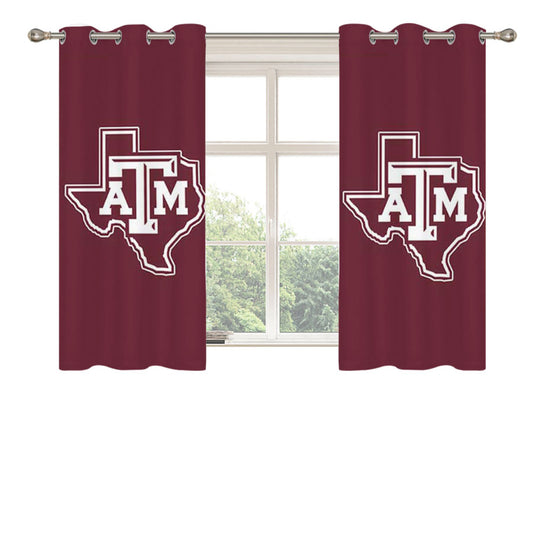 Texas A M Texas Logo Peach Skin Window Curtains