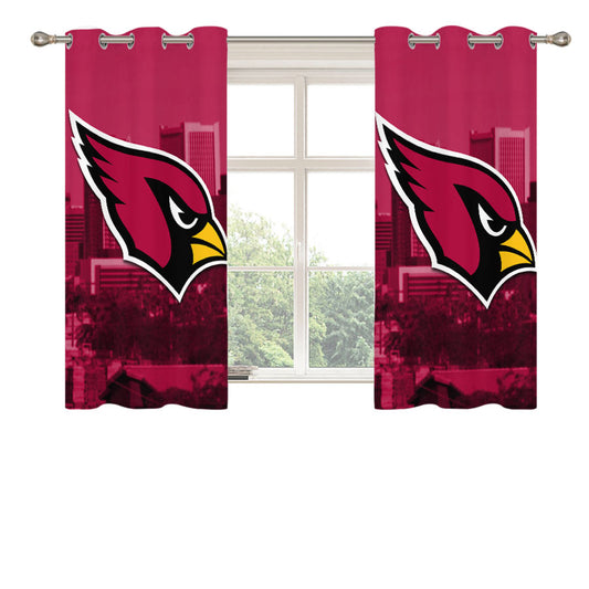 Arizona Cardinals Emblem Peach Skin Window Curtains