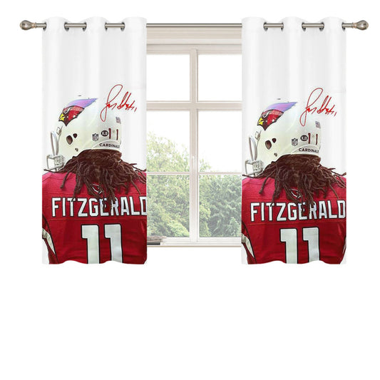 Arizona Cardinals Larry Fitzgerald Peach Skin Window Curtains