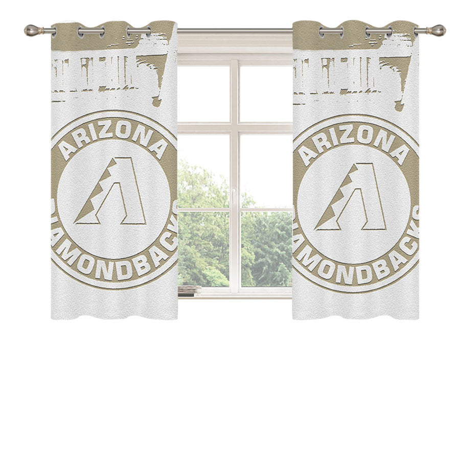 Arizona Mlb Basball Peach Skin Window Curtains