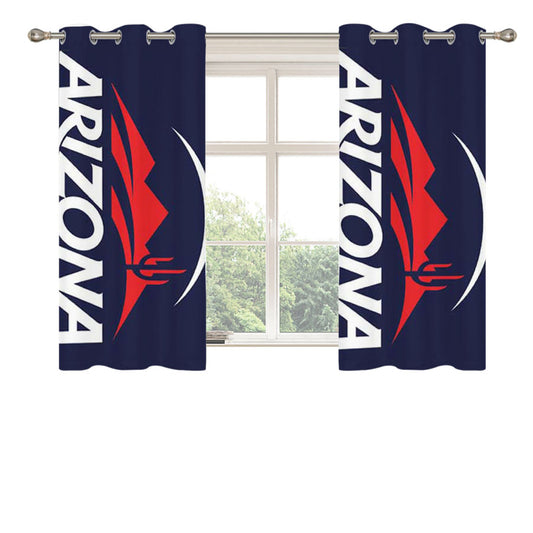 Arizona Wildcats Logo Basic Peach Skin Window Curtains