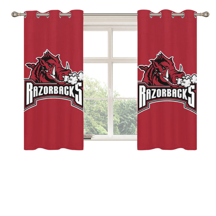 Arkansas Razorbacks Peach Skin Window Curtains