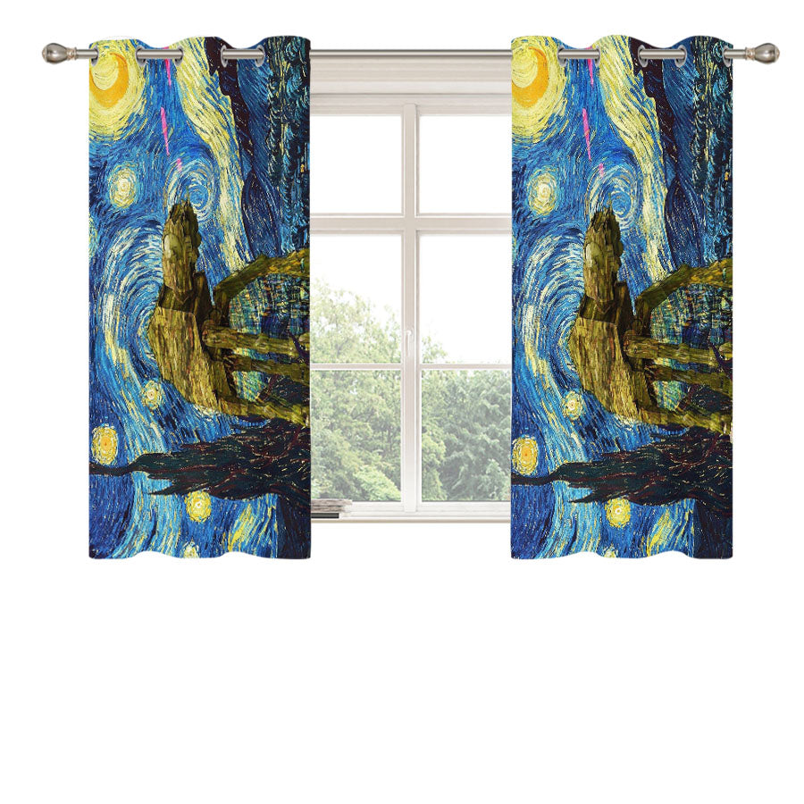 At Star Wars Starry Night Peach Skin Window Curtains