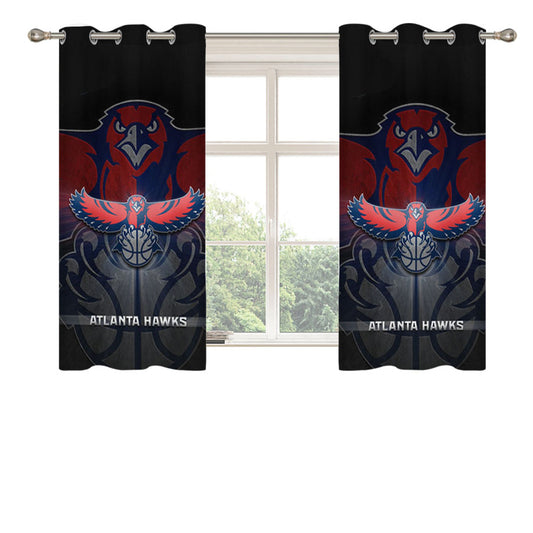 Atlanta Hawks Basketball Peach Skin Window Curtains