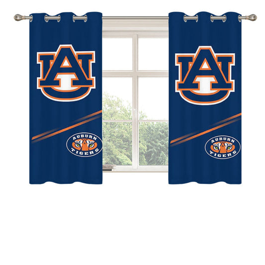 Auburn Tigers Logo 2 Peach Skin Window Curtains