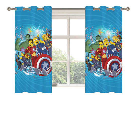 Avenger Age Of Ultron Simpson Peach Skin Window Curtains