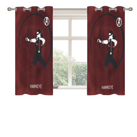 Avengers Marvel Hawkeye Peach Skin Window Curtains