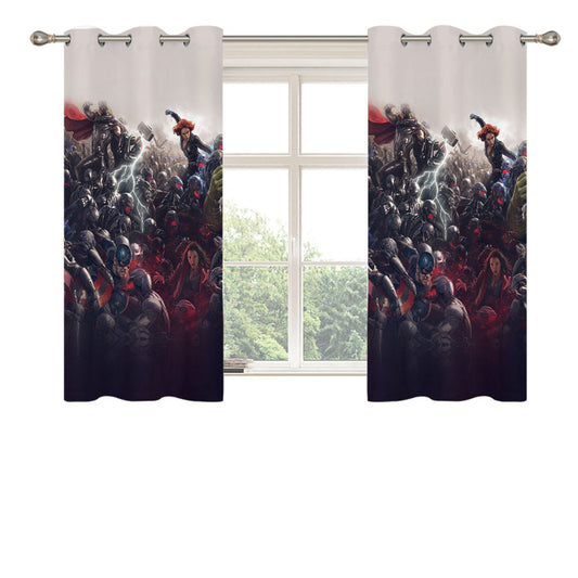 Avengers Marvel Hero Peach Skin Window Curtains