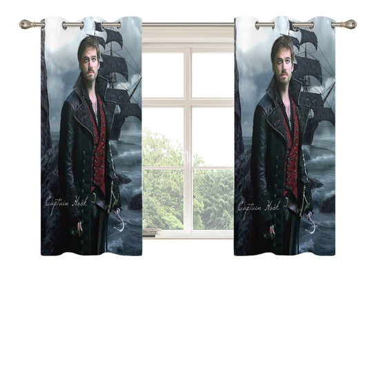 Awesome Captain Hook Peach Skin Window Curtains