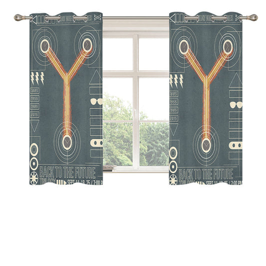 Back To The Future Flux Peach Skin Window Curtains