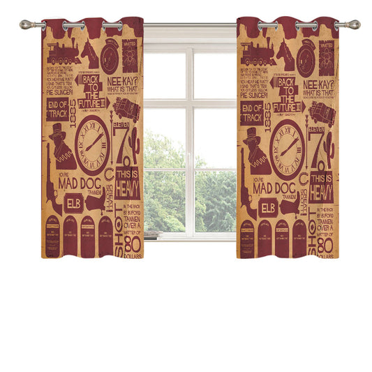 Back To The Future Items Peach Skin Window Curtains