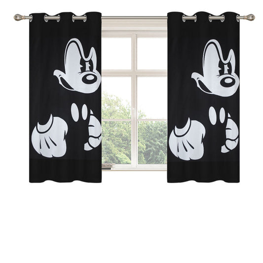 Bad Mickey Mouse Dope Pictures Peach Skin Window Curtains