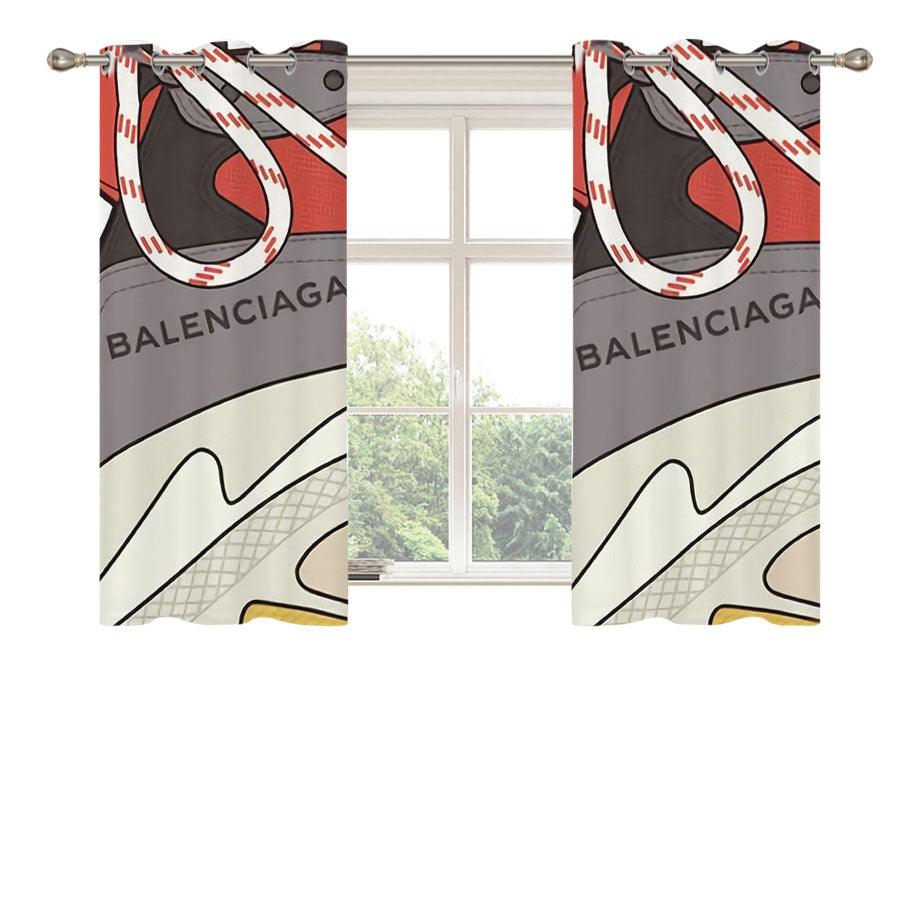Balenciaga Shoes Logo Peach Skin Window Curtains