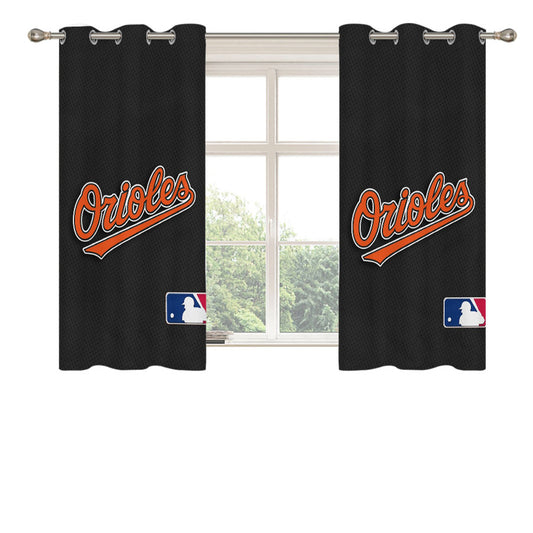 Baltimore Orioles Jersey Peach Skin Window Curtains