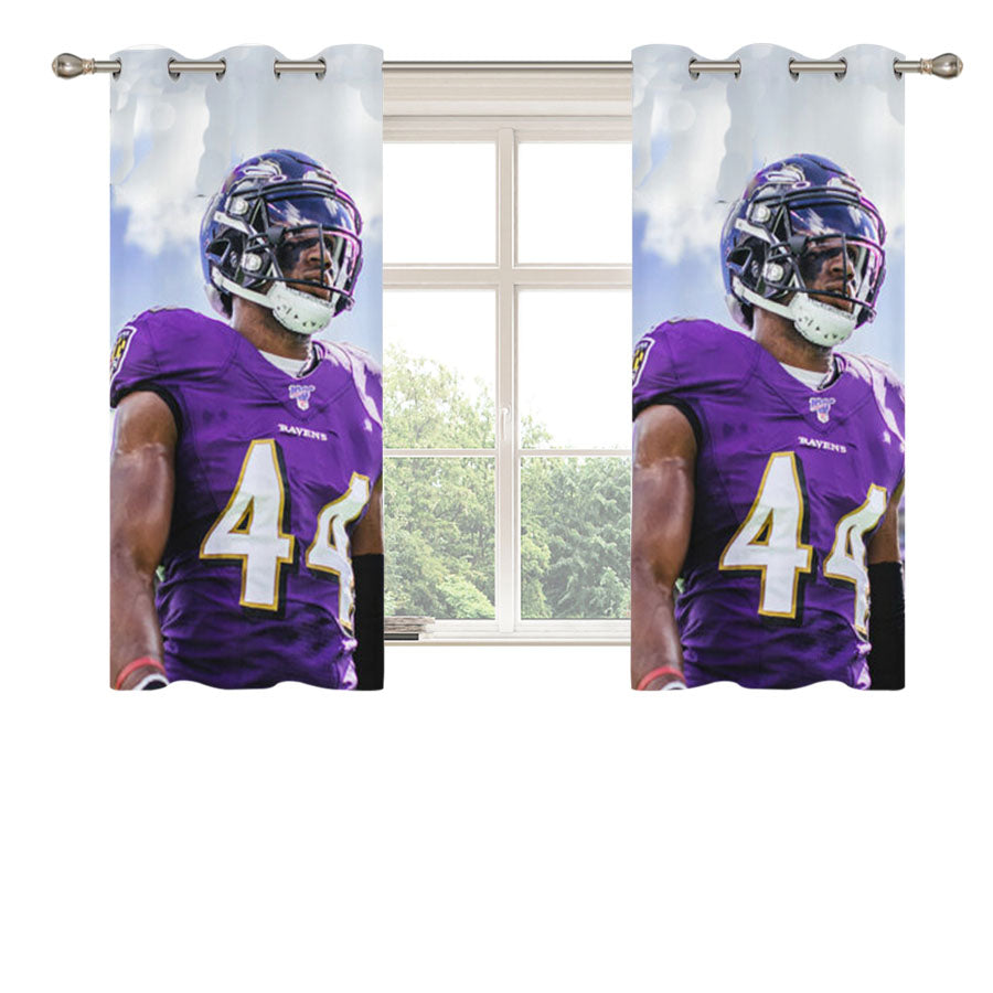Baltimore Ravens Marlon Humphrey Peach Skin Window Curtains