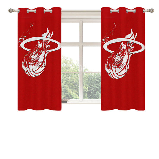 Basketball Miami Heat Peach Skin Window Curtains