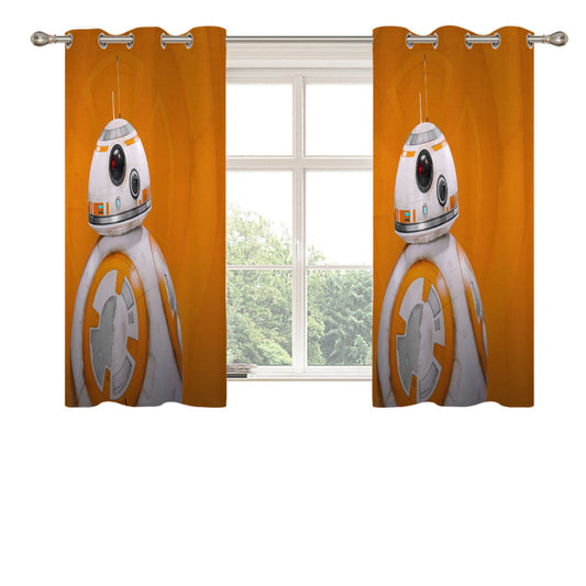 Bb8 Star Wars Movies Peach Skin Window Curtains