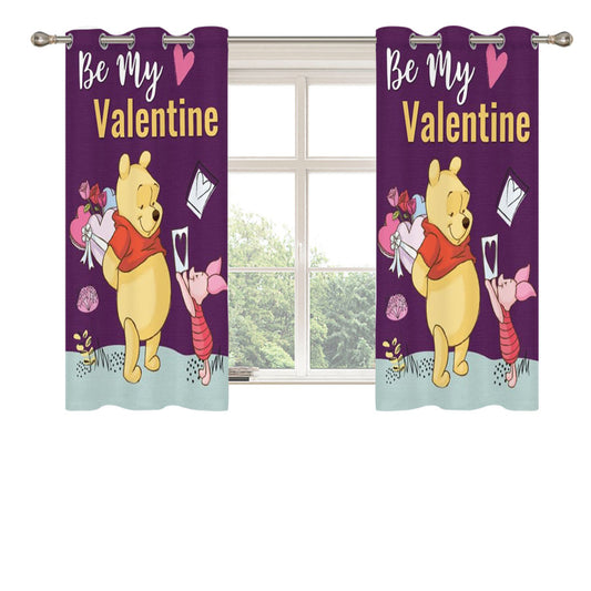 Be My Valentine Pooh Peach Skin Window Curtains