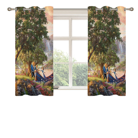 Beauty And The Beast Ii Peach Skin Window Curtains