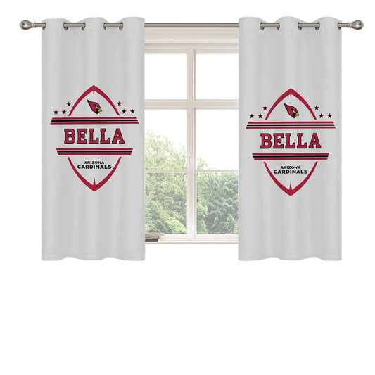 Bella Arizona Cardinals Peach Skin Window Curtains