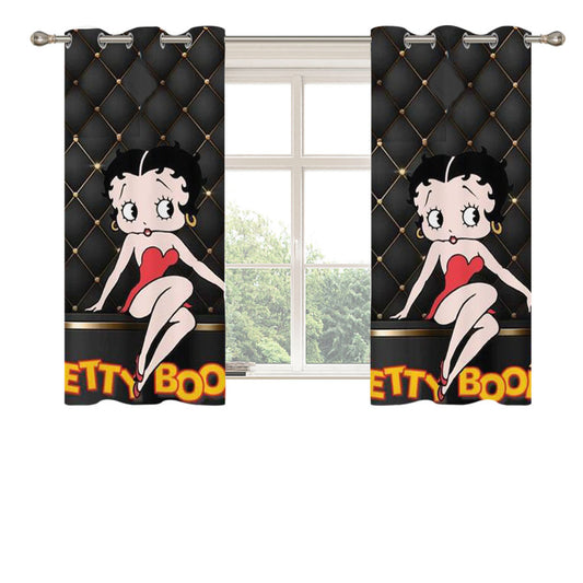Betty Boop Peach Skin Window Curtains
