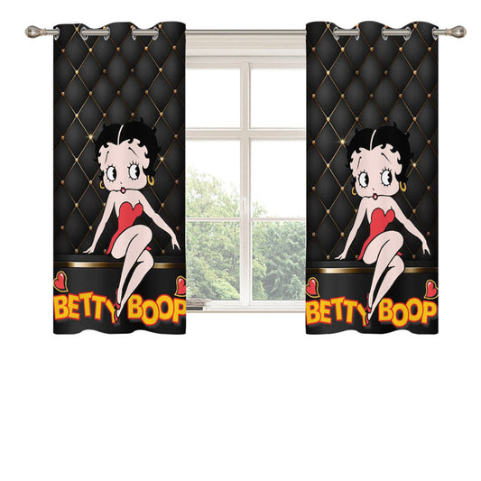 Betty Boop Bag Elegant Peach Skin Window Curtains
